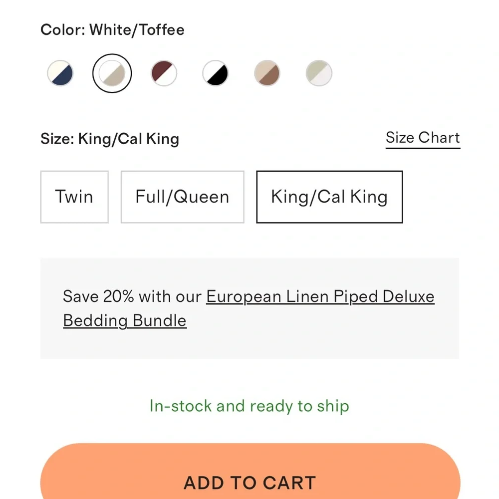 Quince White Cotton Duvet Cover Set with Contrast Piping